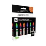 Rainbow Moments Color Flame Crayon Candles - Set of 6