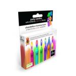 Rainbow Moments Color Flame Face Candles - Set of 6