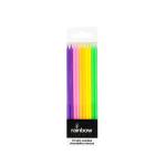 Rainbow Moments Multi Brights Slim Candles - Set of 10