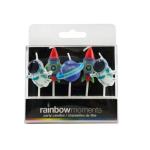 Rainbow Moments Space Shape Party Candles - Set of 5