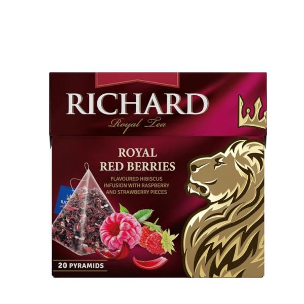 Richard Royal Red Berries, Fruit-Herbal Tea - 20 Pyramid Tea Bags