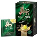 Richard Royal Tea Lemon and Ginger, Herbal Tea in Sachets - 25 Tea Bags