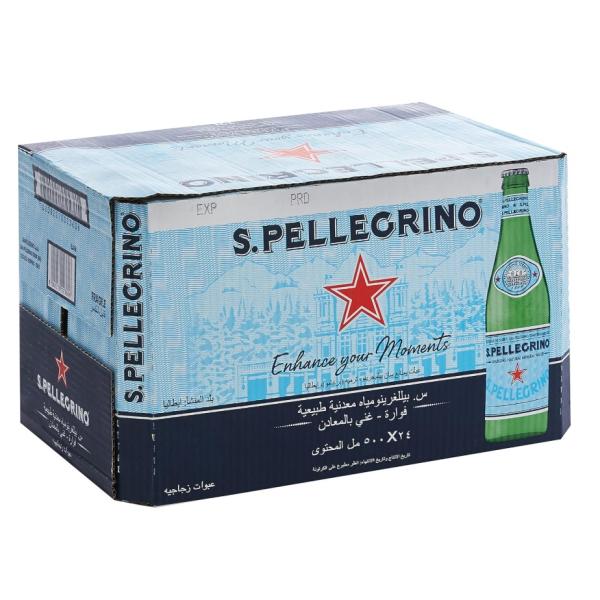 San Pellegrino Sparkling Water, Glass Bottle - 500 ml x 24