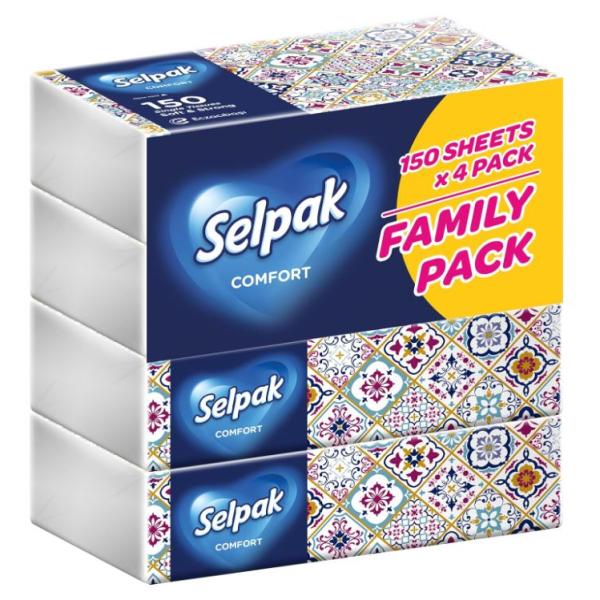 Selpak Comfort Facial Tissue, 2 Ply - 150 Sheets