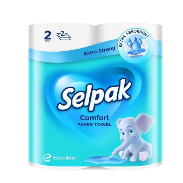 Selpak Comfort Kitchen Towel, 2 Ply - 2 Rolls