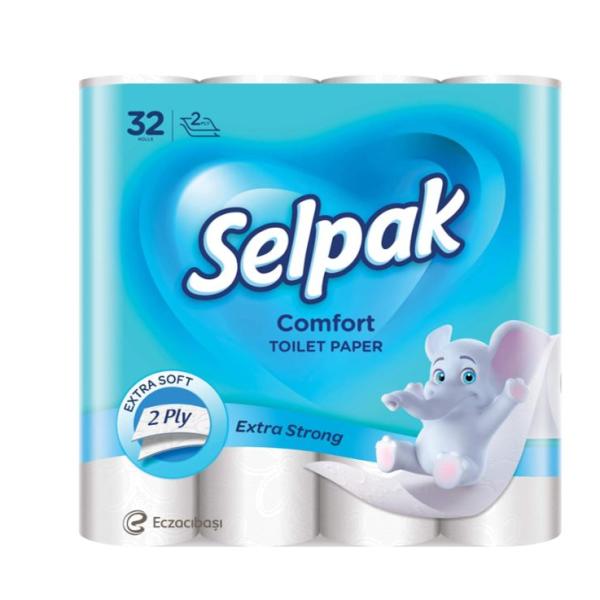 Selpak Comfort Toilet Paper, 2 Ply - 32 Rolls