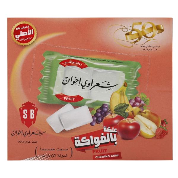 Sharawi Fruit Flavor Chewing Gum - 100 packets x 2 pcs