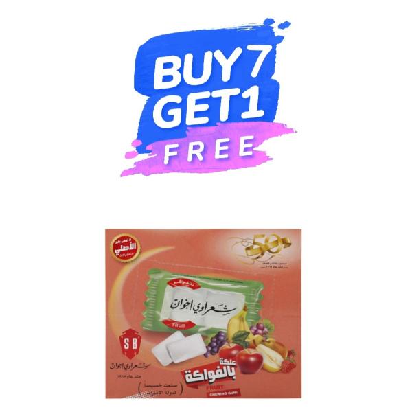 Sharawi Fruit Flavor Chewing Gum, 100 packets x 2 pcs - BUY 7 TAKE 1 FREE