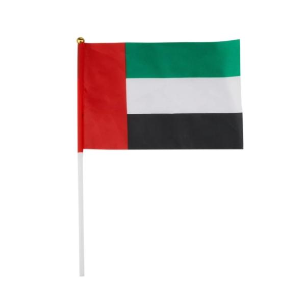 Small UAE Flags, Plastic Stick - 12 pcs (Pack)