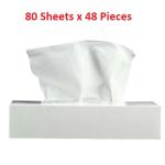 Snow White, Rectangle Facial Tissues, 2 Ply - 80 Sheets