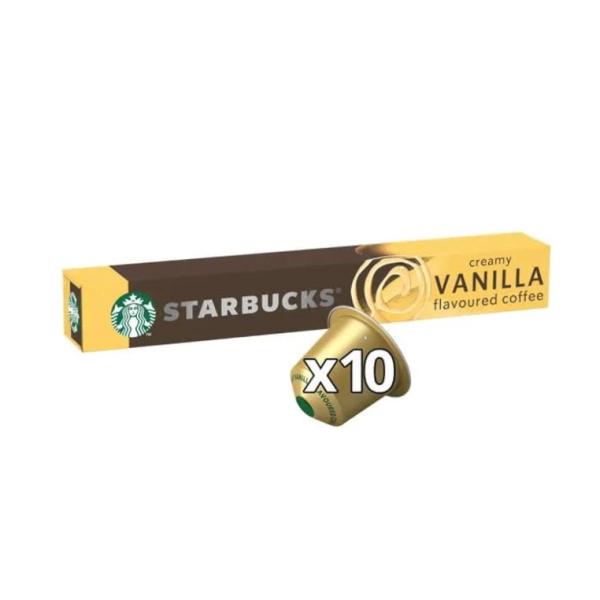 Starbucks Nespresso Coffee Pods, Creamy Vanilla Flavored Coffee - 51g x 10