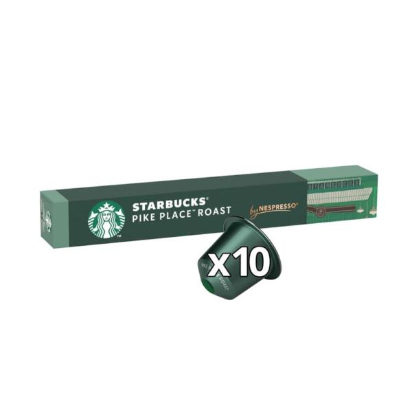 Starbucks Nespresso Coffee Pods, Pike Place Roast Lungo - 53g x 10