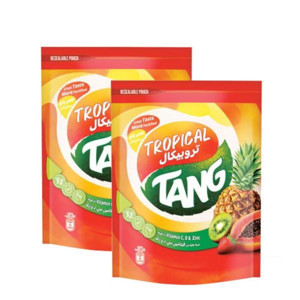 Tang Tropical Flavoured Drinking Powder - 375g (Pack of 2)