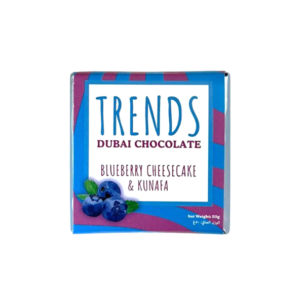 Trends Dubai Chocolate, Blueberry Cheesecake & Kunafa - 50g
