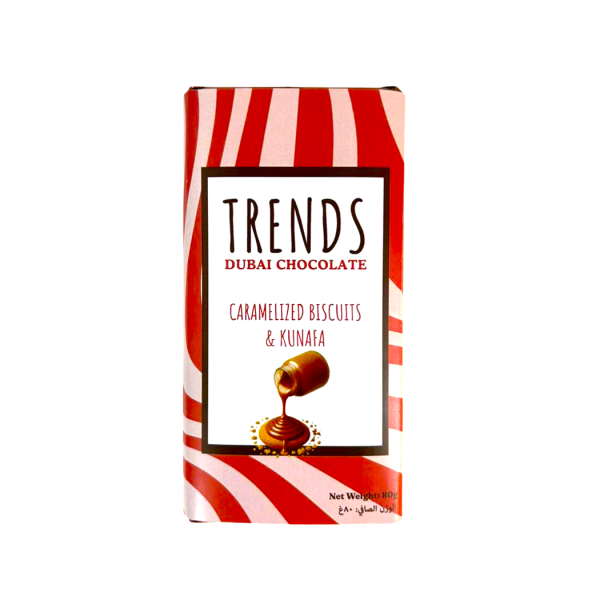 Trends Dubai Chocolate, Caramelized Biscuits & Kunafa - 80g
