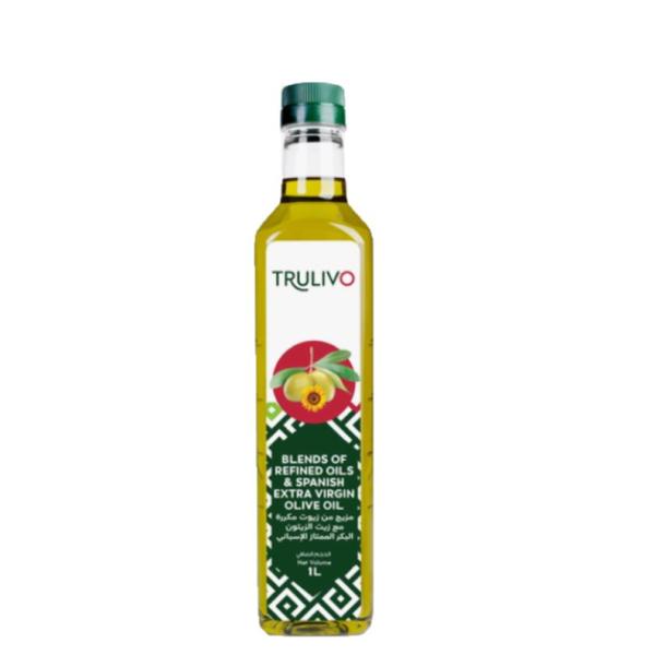 Trulivo Spanish Oil Blend (Extra Virgin Olive Oil Blended with Pomace Oil), Pet Bottle - 1 Liter