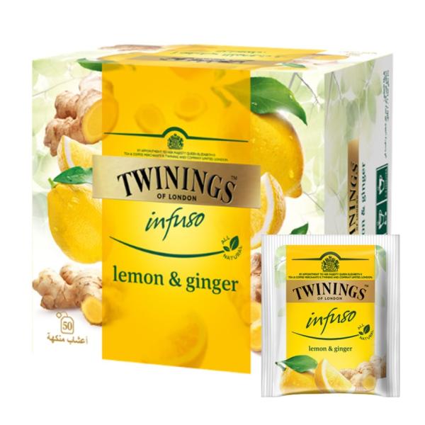 Twinings Infuso Lemon & Ginger Tea - 50 Bags