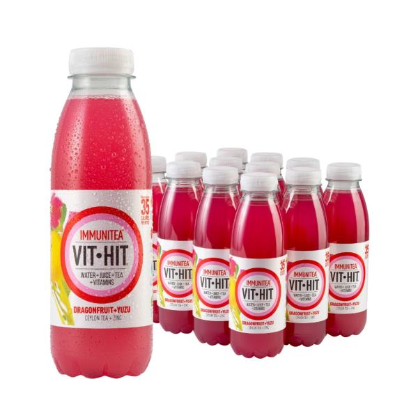 VIT HIT Dragonfruit Immunitea - 500 ml x 12
