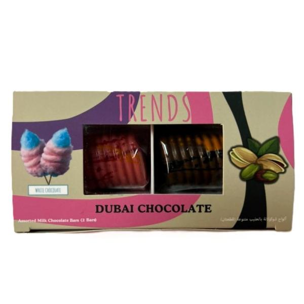 Trends Dubai Chocolate, Pistachio Kunafa & Cotton Candy Pistachio Kunafa - 80g (2x40g)