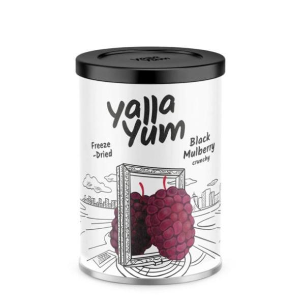 YallaYum Freeze-Dried Crunchy Black Mulberry, Can 30g