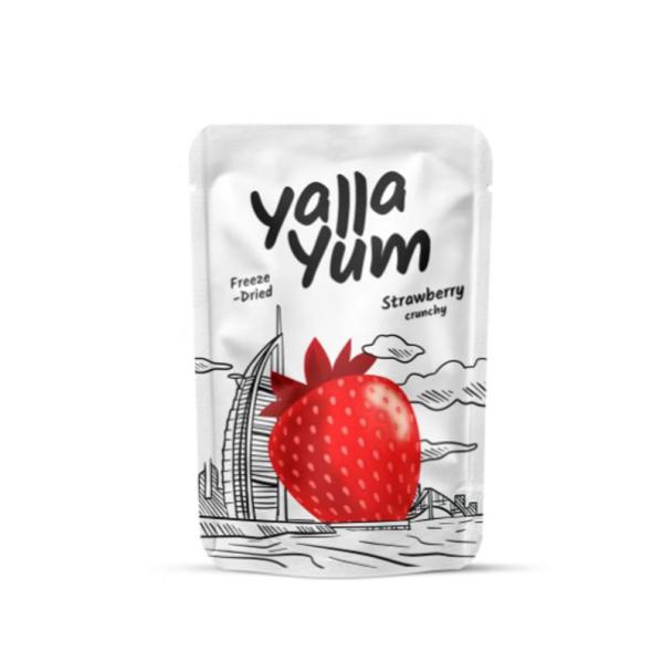 YallaYum Freeze-Dried Crunchy Strawberry, Pouch 20g