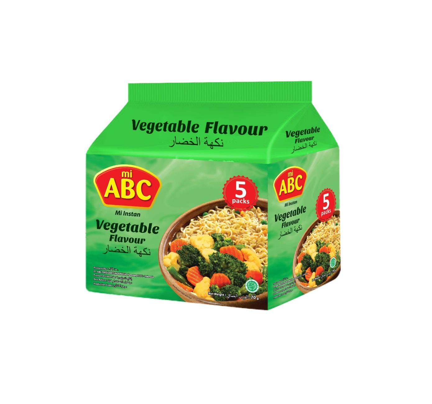 ABC Instant Noodles, Vegetable - 65g (Pack of 5)