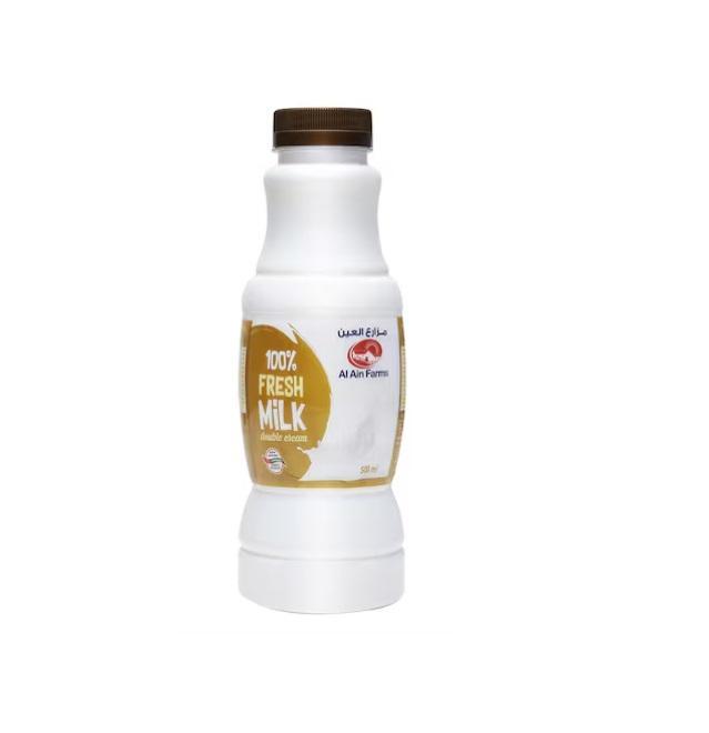 Al Ain Farms Fresh Milk, Double Cream - 500 ml