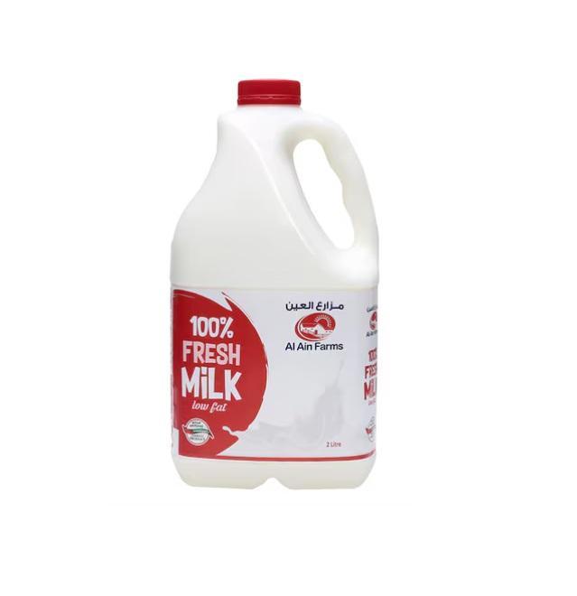 Al Ain Farms Fresh Milk, Low Fat - 2 Liter