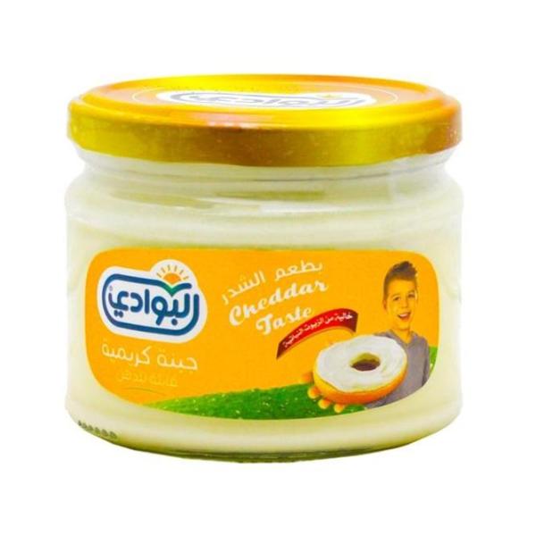 Al Bawadi Cream Cheese Spread (Cheddar), Glass Bottle - 300g