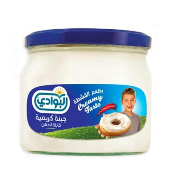 Al Bawadi Cream Cheese Spread (Cream), Glass Bottle - 300g