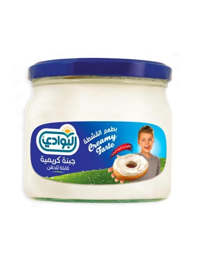 Al Bawadi Cream Cheese Spread (Cream), Glass Bottle - 300g