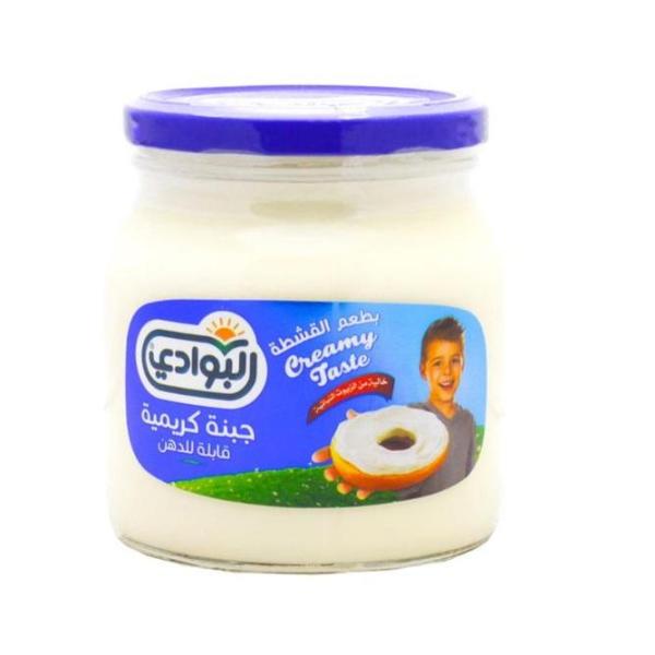 Al Bawadi Cream Cheese Spread (Cream), Glass Bottle - 500g