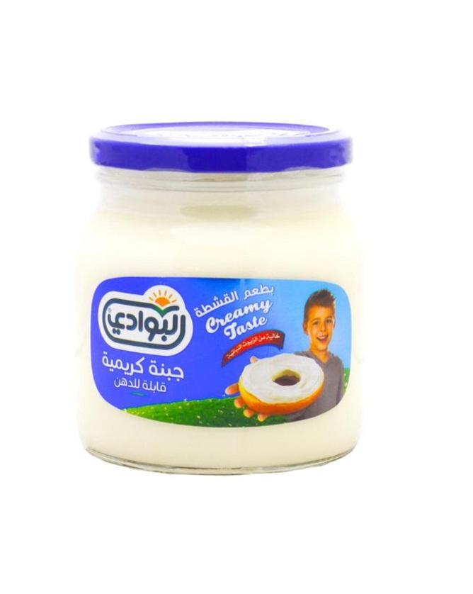 Al Bawadi Cream Cheese Spread (Cream), Glass Bottle - 500g