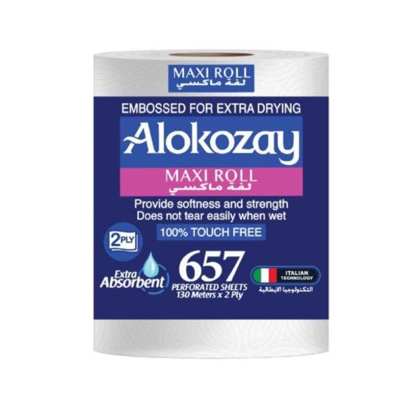 Alokozay Maxi Roll (Hand Towel), 2 Ply, 657 Sheets. 130 meter