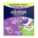 Always Daily Liners Flexistyle Slim Pantyliners With Fresh Scent, Normal, 20 Count