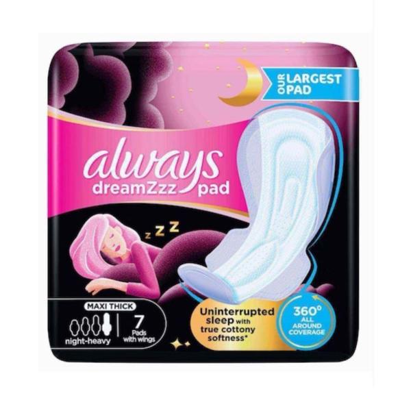 Always Pads Maxi Thick Cotton Soft Super Heavy Night 7 Sanitary Pads