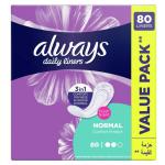 Always Panty Liners Comfort Protect Fresh Scent Normal 80 Daily Liners