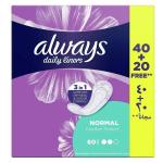 Always Panty Liners Comfort Protect Unscented Normal 60 Daily Liners