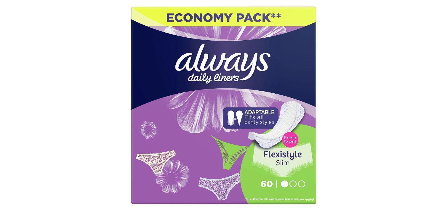 Always Panty Liners Multiform Normal Fresh Scent 60 Daily Liners