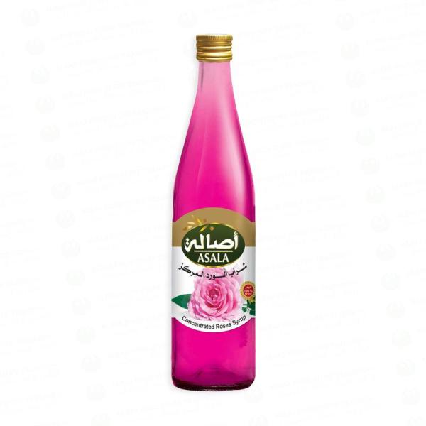 Asala Natural Concentrated Roses Syrup, Glass Bottle - 700g