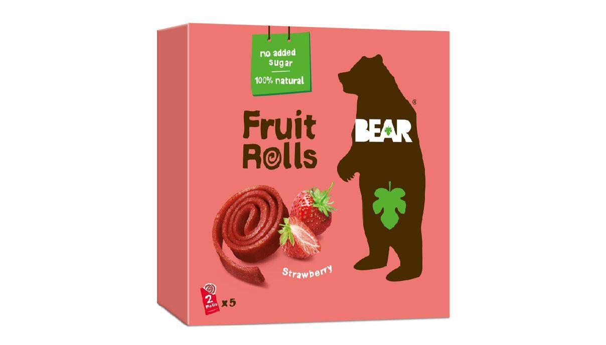 BEAR Fruit Rolls Strawberry - 20g (Pack of 5)