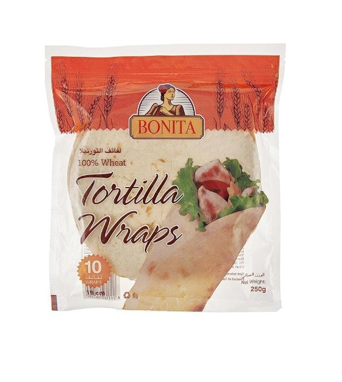 Bonita Wheat Tortilla Wrap, 15 cm - 250g