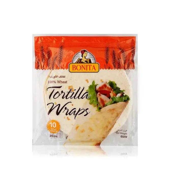 Bonita Wheat Tortilla Wrap, 25 cm - 650g