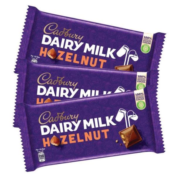 Cadbury Dairy Milk Hazelnut Chocolate Bar, Limited Edition - 90g x 3