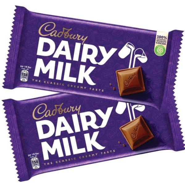 Cadbury Dairy Milk Plain Milk Chocolate Bar - 230g (Dual Pack)