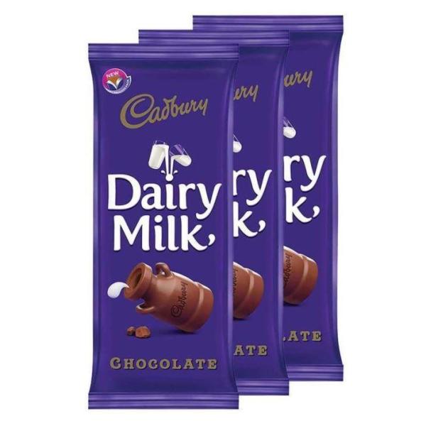 Cadbury Dairy Milk Plain Milk Chocolate Bar - 90g x 3