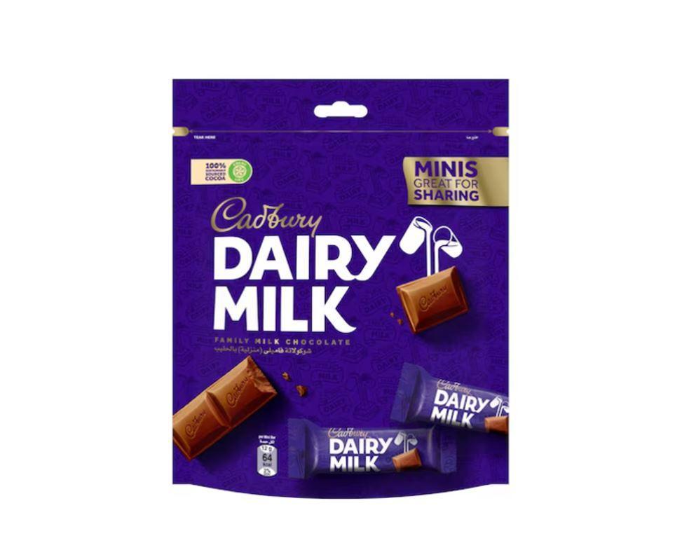 Cadbury Dairy Milk Plain Milk Chocolate Bar Sharing Pack - 168g