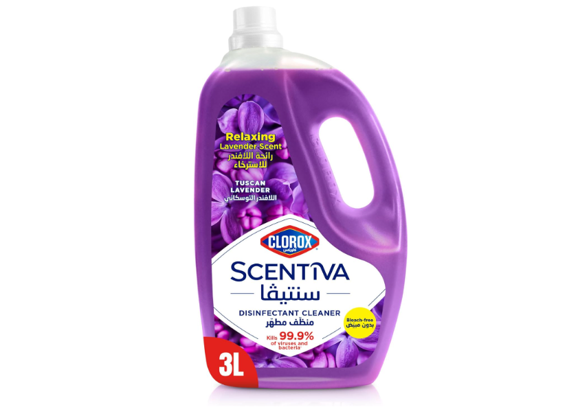 Clorox Scentiva Multipurpose Disinfectant Floor Cleaner, Tuscan Lavender - 3 Liter