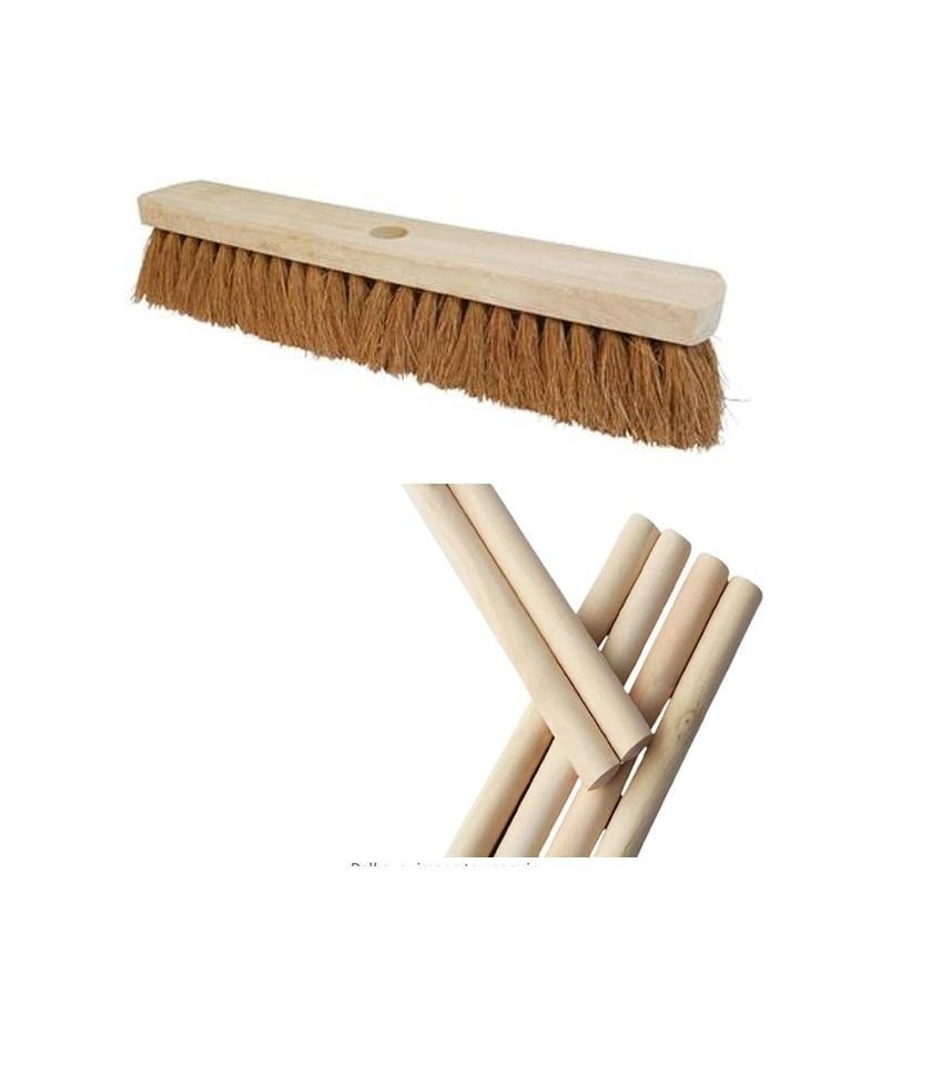 Coconut Broom with handle - 18 inches