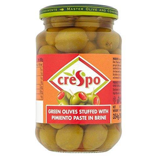 Crespo Green Olives Stuffed with Pimiento Paste - 354g